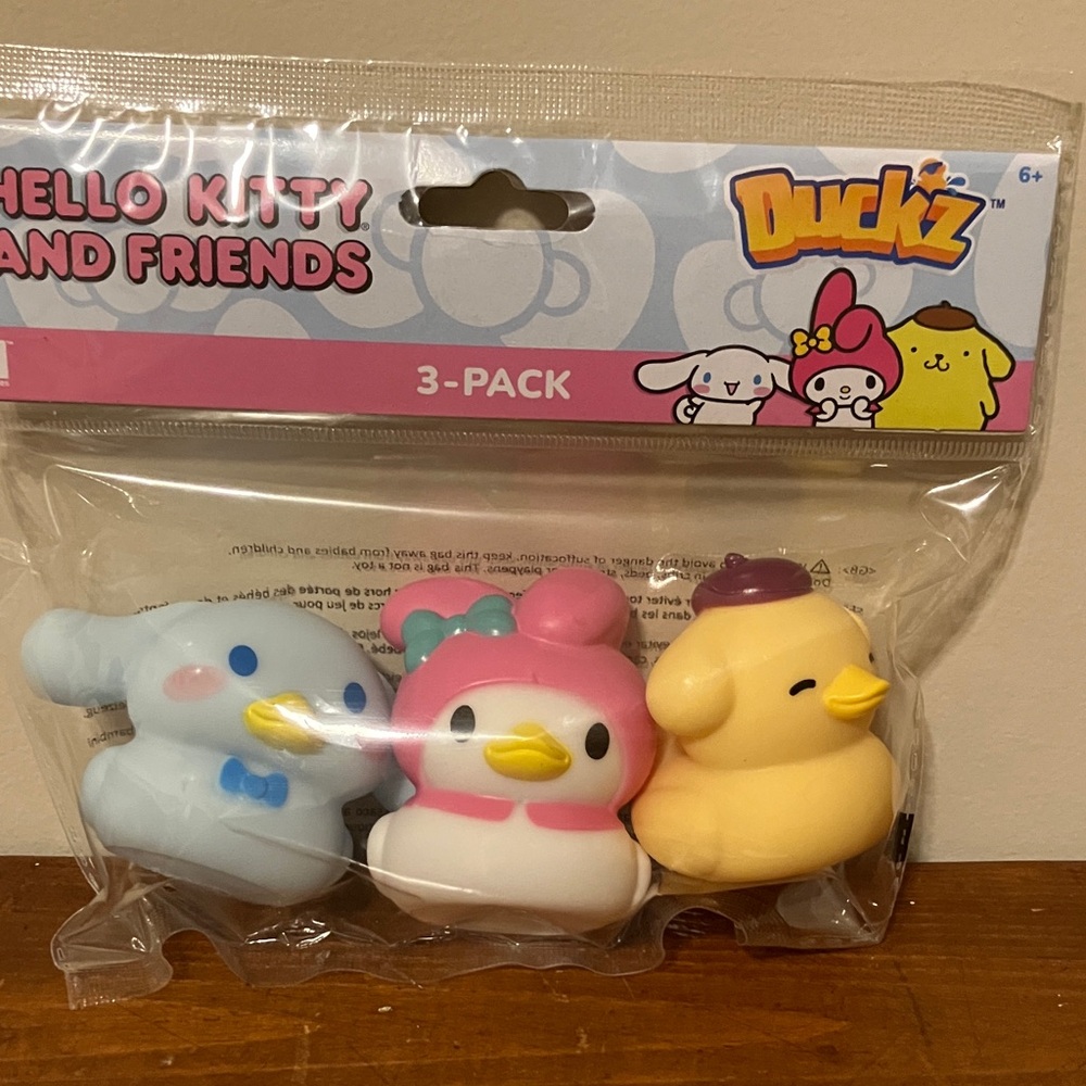Hello Kitty & Friends Rubber Duckz 3-Pack My Melody & More